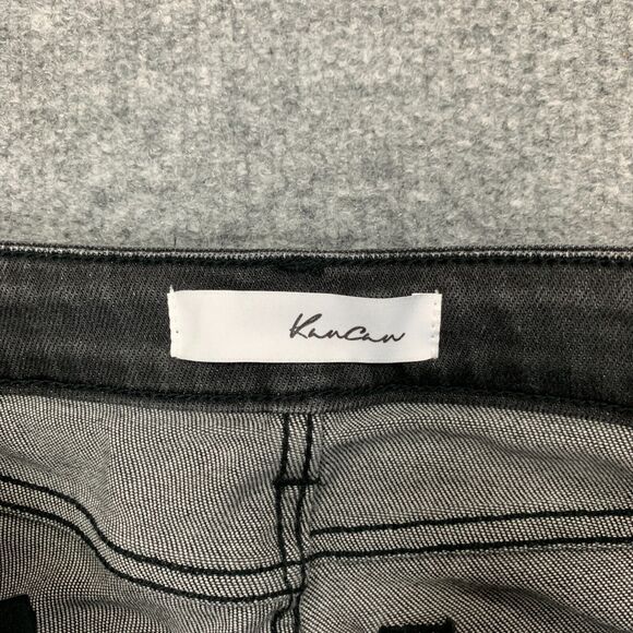 KanCan Cora Jean Womens 3/25 Light Gray Mid Rise Distressed Ripped Super Skinny - Picture 6 of 15